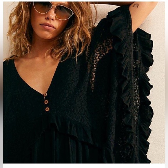 NWOT XS Free People As You Are Romper lace, flowy, boho shorts romper - Picture 2 of 2